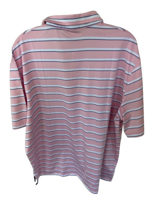 Ralph Lauren Size XL Pink & Blue Polyester Striped Golf Men's Polo Pink & Blue / XL