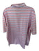 Ralph Lauren Size XL Pink & Blue Polyester Striped Golf Men's Polo Pink & Blue / XL