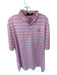 Ralph Lauren Size XL Pink & Blue Polyester Striped Golf Men's Polo Pink & Blue / XL