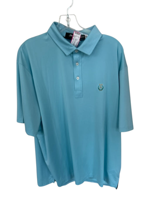 Ralph Lauren Size XL Blue & Green Polyester Striped Golf Men's Polo Blue & Green / XL