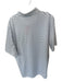 Ralph Lauren Size XL Blue & White Polyester Masters Logo Striped Golf Men's Polo Blue & White / XL