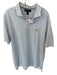 Ralph Lauren Size XL Blue & White Polyester Masters Logo Striped Golf Men's Polo Blue & White / XL