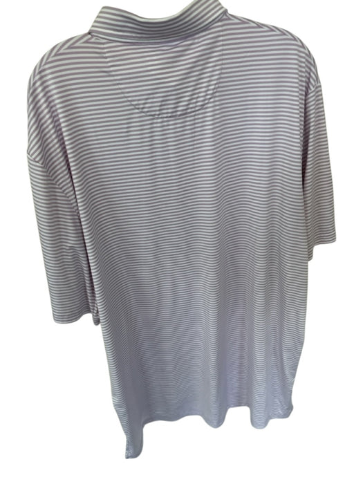 Ralph Lauren Size XL Light Purple & White Polyester Striped Golf Men's Polo Light Purple & White / XL