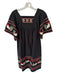 Frances Valentine Size XS Black & Red Cotton & Linen Blend Short Sleeve Dress Black & Red / XS