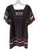 Frances Valentine Size XS Black & Red Cotton & Linen Blend Short Sleeve Dress Black & Red / XS
