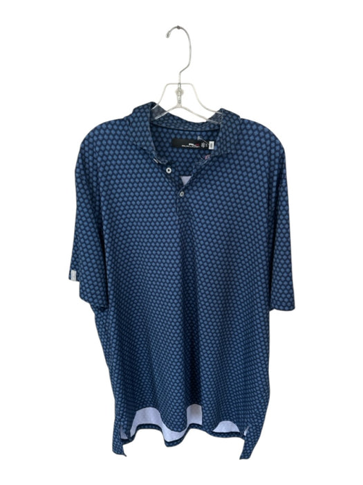 Ralph Lauren Size XL Navy & Blue Polyester Stars Golf Men's Polo Navy & Blue / XL