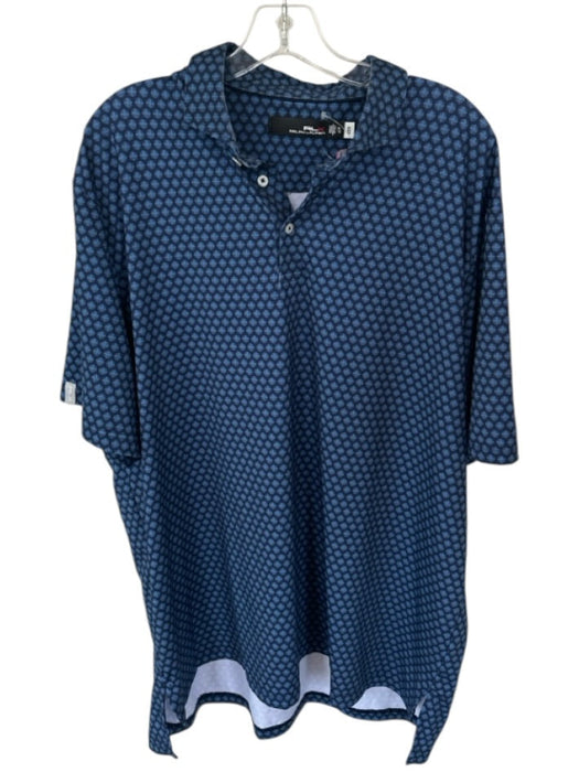 Ralph Lauren Size XL Navy & Blue Polyester Stars Golf Men's Polo Navy & Blue / XL
