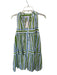 Olivia James the Label Size XS Green, White & Blue Cotton Striped Mini Dress Green, White & Blue / XS