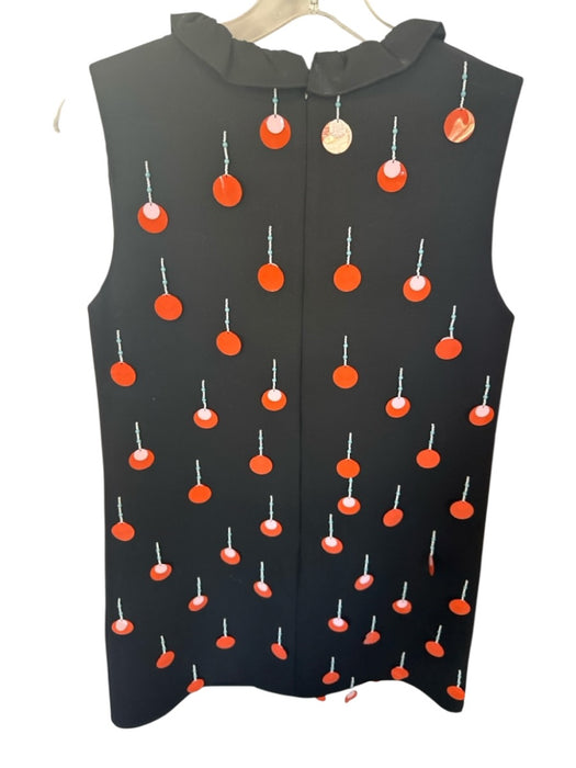 au jour le jour Size 40 Black & Orange Polyester & Viscose Sequin & Beaded Dress Black & Orange / 40