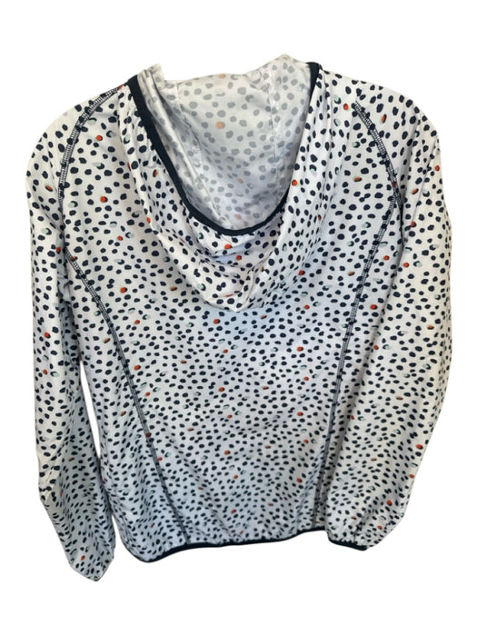 Peter Millar Masters Size XS White & Navy Polyester Dots Zip Up Pockets Jacket White & Navy / XS