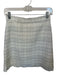 Kate Spade Size 2 White & Silver Acrylic Blend Tinsel Tweed Back Zip Skirt White & Silver / 2