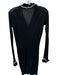 Anne Fontaine Size 40 Black & White Cotton Scallop Detail Ribbed Sheer Cardigan Black & White / 40