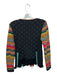 Eva & Claudi Size M Black & Multi Wool Abstract Zip Up Shoulder Pads Knit Jacket Black & Multi / M