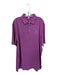 Peter Millar Size XL Pink & Blue Polyester Striped Quarter Button Athletic Polo Pink & Blue / XL