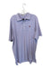 Peter Millar Size XL Red, White & Blue Polyester Striped Quarter Button Polo Red, White & Blue / XL