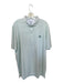 Johnnie O Size XL Green & White polyester & spandex Stripe Quarter Button Polo Green & White / XL