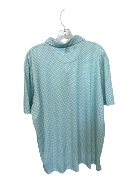 Vineyard vines Size XL Green & White Polyester Blend Abstract Athletic Polo Green & White / XL