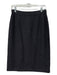 St. John Size 4 Dark Gray Wool Blend Elastic Waist Knee Length Pencil Skirt Dark Gray / 4