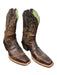 Ariat Shoe Size 8.5 Brown, Green & Red Leather Stitch Detail Squarish toe Boots Brown, Green & Red / 8.5