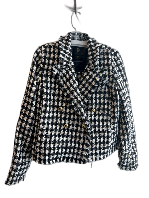 House of Harlow Size XL Black & White Polyester Blend Gold button Skirt Set Black & White / XL