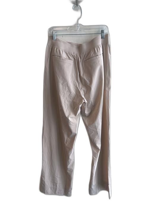 Athleta Size 12 Beige Polyester Blend Stretch Waist Zip Pocket Back Pocket Pants Beige / 12