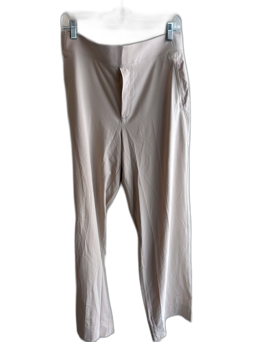 Athleta Size 12 Beige Polyester Blend Stretch Waist Zip Pocket Back Pocket Pants Beige / 12