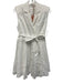 Alexis Size S White Cotton & Polyester Sleeveless Vest Buttons Mini Dress White / S