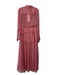 Shona Joy Size 10 Blush Viscose Blend Pleat Detail Button Front Ruched Dress Blush / 10
