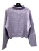 Line + Dot Size Large Purple Polyester Blend Long Sleeve Ribbed Detail Sweater Purple / Large