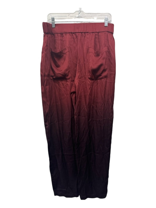 Raquel Allegra Size 3/L Oxblood Red Rayon Elastic Waist Ombre Tapered Pants Oxblood Red / 3/L