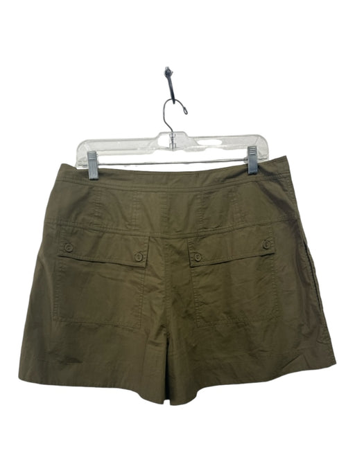 Ulla Johnson Size 10 Olive Green Cotton High Rise Tiered Button Fly Shorts Olive Green / 10