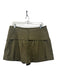 Ulla Johnson Size 10 Olive Green Cotton High Rise Tiered Button Fly Shorts Olive Green / 10