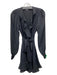 Parker Size 2 Black Polyester Long Sleeve Ruffles Puff Sleeve Sash Inc Dress Black / 2