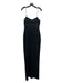 Likely Size 6 Black & Silver Polyester Blend Spaghetti Strap Studded Gown Black & Silver / 6