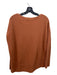 Theory Size M Burnt Orange Wool Round Neck Long Sleeve Knit Hi Lo Sweater Burnt Orange / M