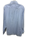 Boss Size 16 Blue & White Cotton Striped Button up Men's Long Sleeve Shirt Blue & White / 16