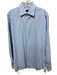 Boss Size 16 Blue & White Cotton Striped Button up Men's Long Sleeve Shirt Blue & White / 16
