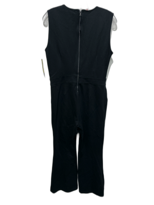Spanx Size M Black Rayon & Nylon Sleeveless Back Zip Jumpsuit Black / M
