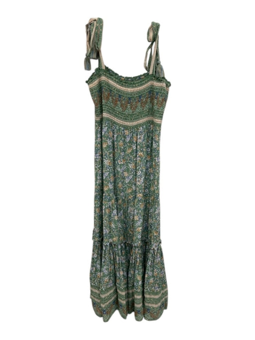Veronica Beard Size M Green, Orange, Blue Viscose & Cotton Sleeveless Midi Dress Green, Orange, Blue / M