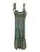 Veronica Beard Size M Green, Orange, Blue Viscose & Cotton Sleeveless Midi Dress Green, Orange, Blue / M