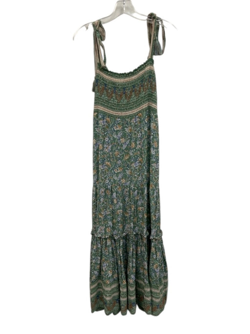 Veronica Beard Size M Green, Orange, Blue Viscose & Cotton Sleeveless Midi Dress Green, Orange, Blue / M