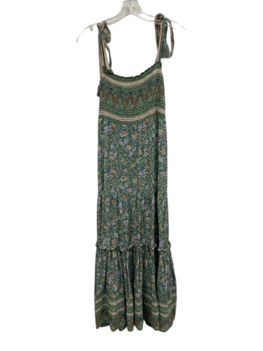 Veronica Beard Size M Green, Orange, Blue Viscose & Cotton Sleeveless Midi Dress Green, Orange, Blue / M