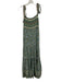 Veronica Beard Size M Green, Orange, Blue Viscose & Cotton Sleeveless Midi Dress Green, Orange, Blue / M