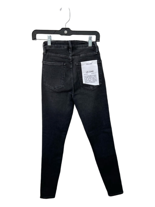 Frame Size 1 Dark Wash & Black Cotton Blend High Rise color block Pockets Jeans Dark Wash & Black / 1