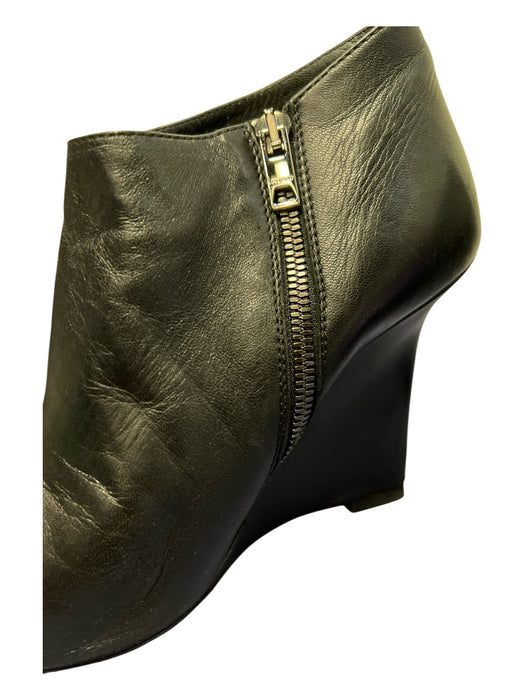 Burberry Shoe Size 38.5 Black Leather Bootie Style Open Toe Side Zip Shoes Black / 38.5