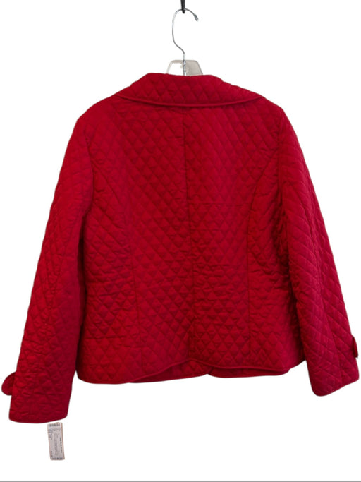 RQT Petite Size PM Red Polyester Diamond Quilted Long Sleeve Lapel Jacket Red / PM