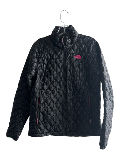 The North Face Size Est S Black & Pink Nylon & Polyester Quilted Puffer Jacket Black & Pink / Est S