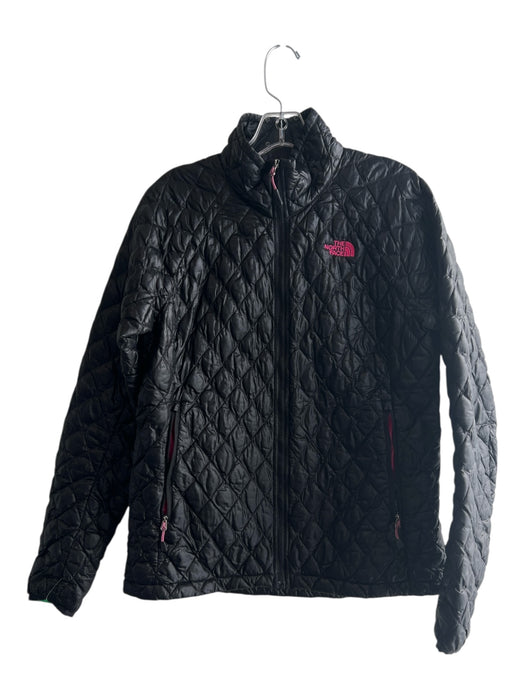 The North Face Size Est S Black & Pink Nylon & Polyester Quilted Puffer Jacket Black & Pink / Est S