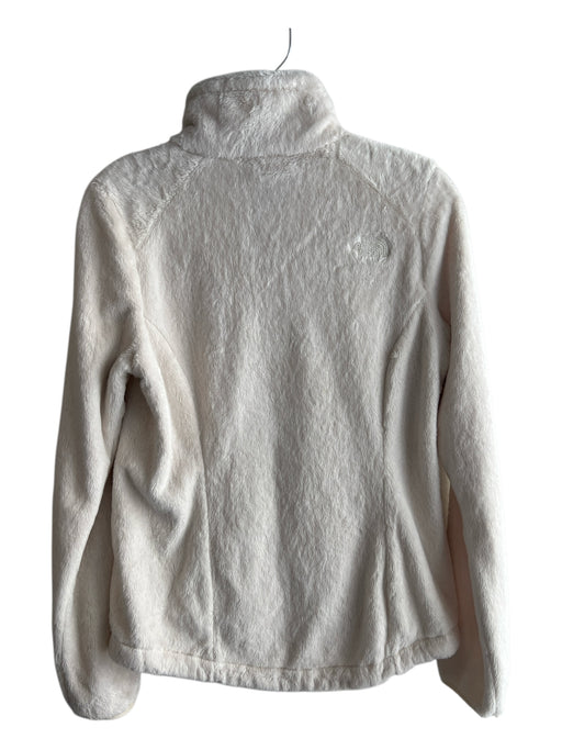 The North Face Size Small Cream White Polyester Faux Fur Zip Up Pockets Jacket Cream White / Small