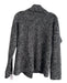 Jones New York Size PM Black & Gray Ramie Knit Long Sleeve V Neck Sweater Black & Gray / PM
